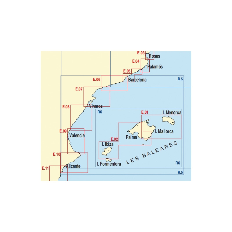 Carte marine Navicarte Espagne - NAVICARTE