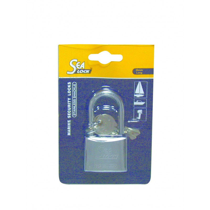 Cadenas marin SEALOCK - Longue anse - Bronze recouvert de chrome