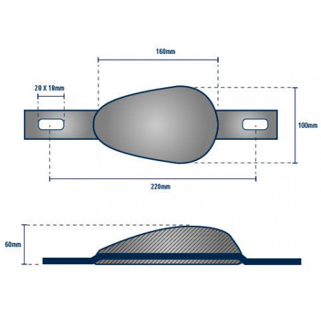 Anode à souder 3500 gr - ORANGEMARINE