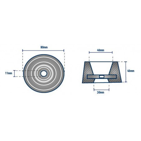 Anode Vetus type 8 - ORANGEMARINE