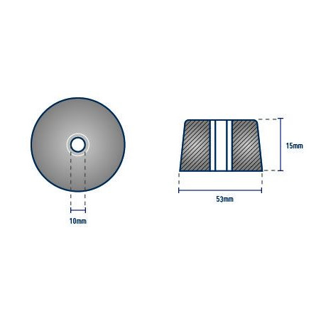 Anode rondelle 60 CV et + YAMAHA - ORANGEMARINE