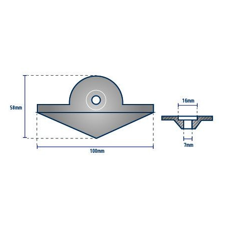Anode Rondelle 9.9 cv NM ap.92 YAMAHA - ORANGEMARINE