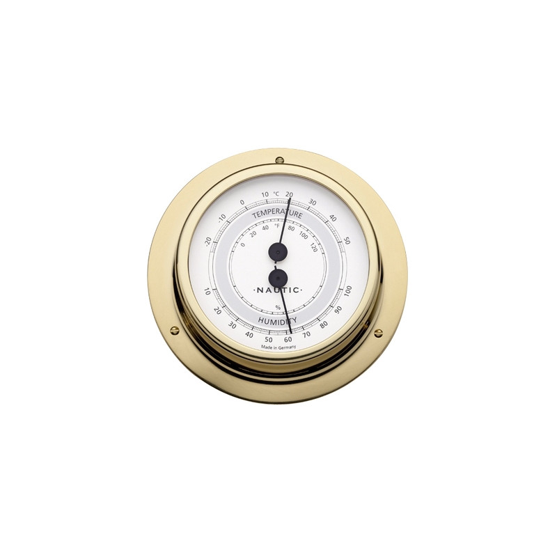 Thermomètre-hygromètre laiton série Compacte - NAUTIC