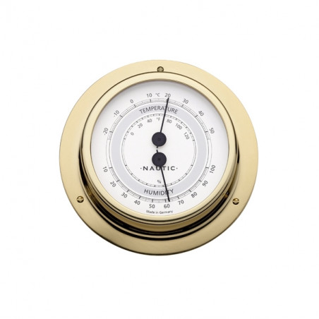 Thermomètre-hygromètre laiton série Compacte - NAUTIC