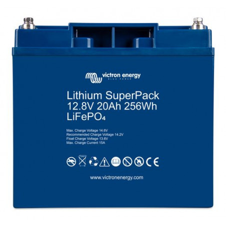 Batterie marine 12V lithium SuperPack - VICTRON 20Ah (12.8V)