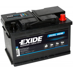 Batterie marine 12V DUAL AGM - EXIDE 50 Ah