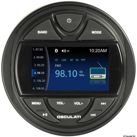 Radio étanche de bord M3-TFT avec télécommande - OSCULATI