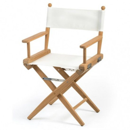 Chaise pliante teck toile simple - ARC MARINE