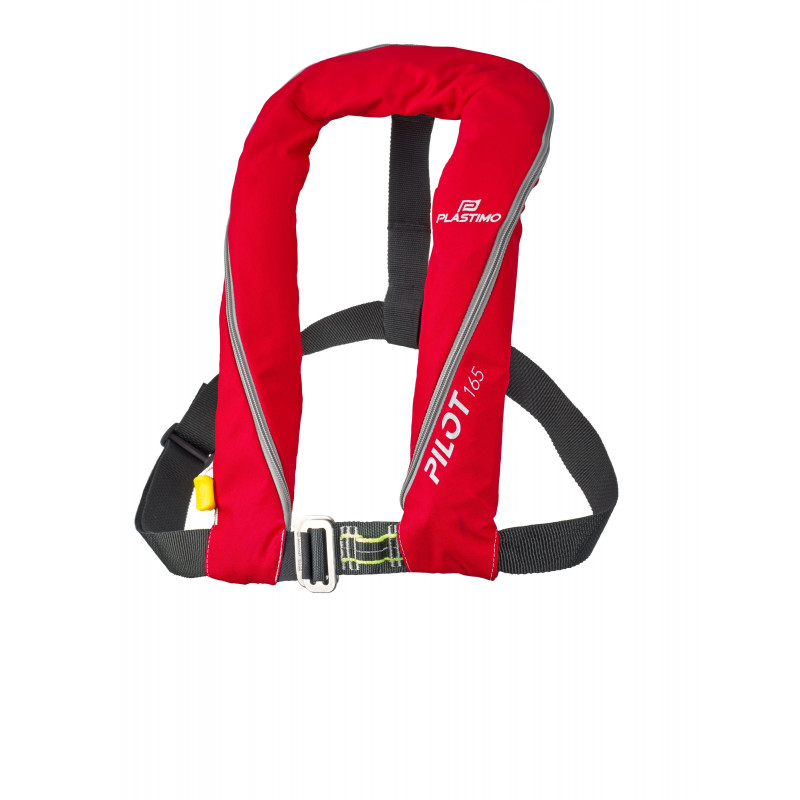 Gilet de sauvetage gonflable automatique PILOT 165 avec harnais rouge