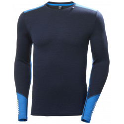 Tee-shirt thermique avec laine Merino - Pour homme - Helly-hansen - Navy/bleu