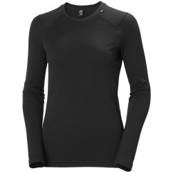 Tee-shirt thermique chaud avec laine mérino pour femme - Helly-Hansen - Noir