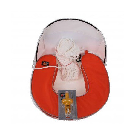 Mob Buoy - Bouée fer à cheval + feu à LED + ligne de jet- OCEAN SAFETY