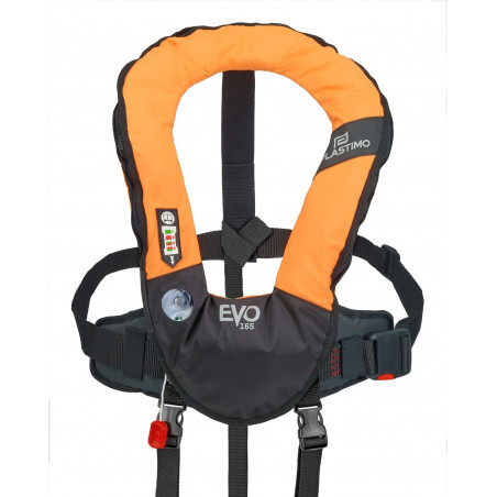 Gilet de sauvetage de sauvetage gonflable manuel EVO 165N orange sans harnais