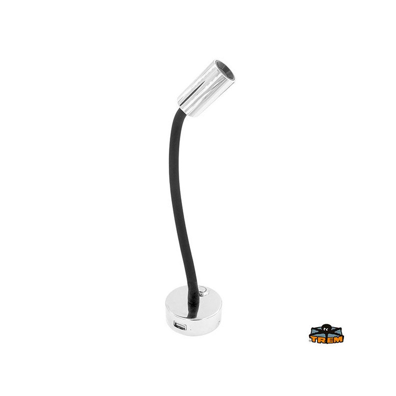 Lampe LED USB liseuse flexible - bleue