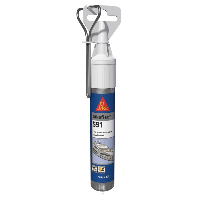 Mastic Colle Hybride MS Polymère Sikaflex 591 blanc -70 ml