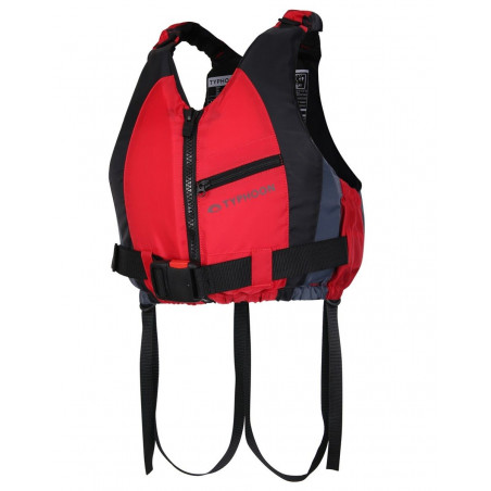 GILET DE SAUVETAGE TYPHOON AMROK 50N NOIR / ROUGE