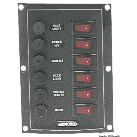 TABLEAU ÉLECTRIQUE VERTICAL 3 - 4 ET 6 INTERRUPTEURS