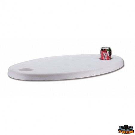 PLATEAU DE TABLE OVAL ABS BLANC