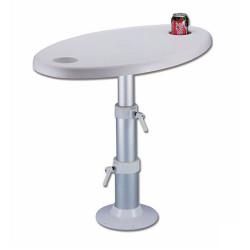 Table ovale en aBS avec support telescopique