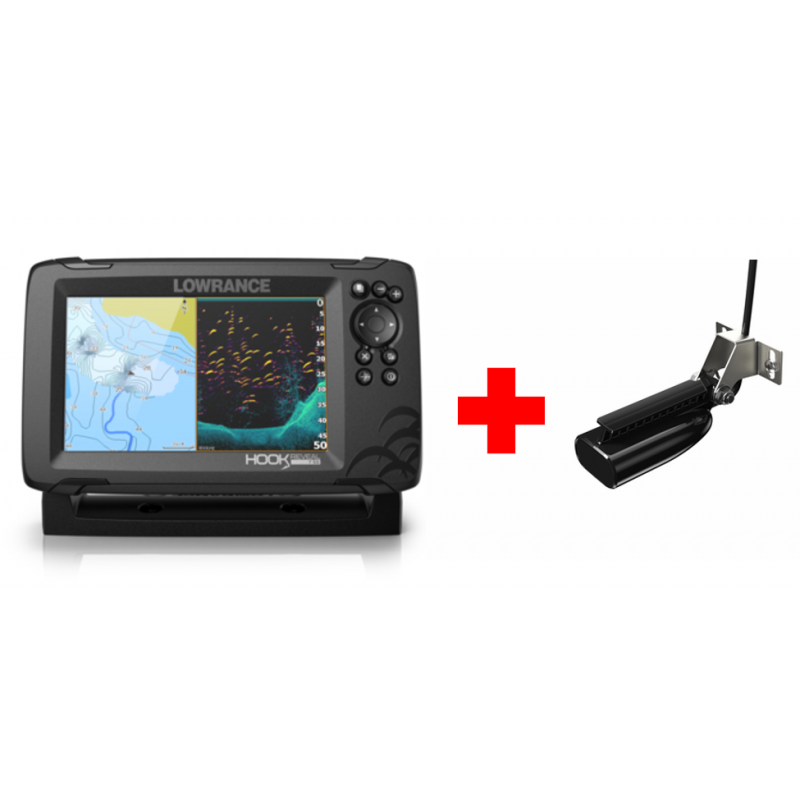 Sondeur GPS LOWRANCE HOOK REVEAL 7 + sonde HDI 83/200/455/800 kHz