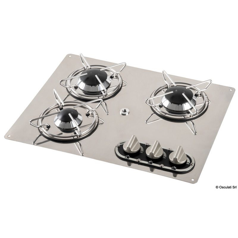 Plaque de cuisson inox 3 feux - OSCULATI