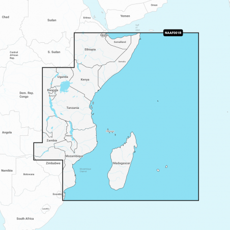 Carte Marine Navionics+ Regular - Afrique, Est NAAF001R