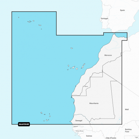 Carte Marine Navionics+ Regular - Afrique, Nord-Ouest NAAF004R