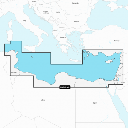 Carte Marine Navionics+ Regular - Mer Méditerranée, Sud-Est NAEU016R