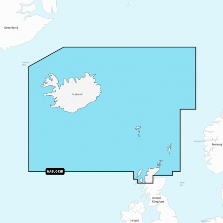 Carte Marine Navionics+ Regular - Iceland to Orkney NAEU043R