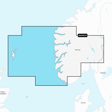 Carte Marine Navionics+ Regular - Norvège, Lista à Sognefjord NAEU051R