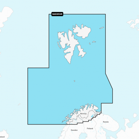 Carte Marine Navionics+ Regular - Norvège, Vestfjorden à Svalbard NAEU054R