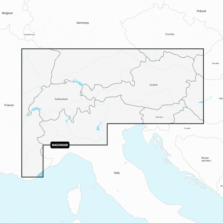 Carte Marine Navionics+ Regular - Alpine, Lakes & Rivers NAEU066R