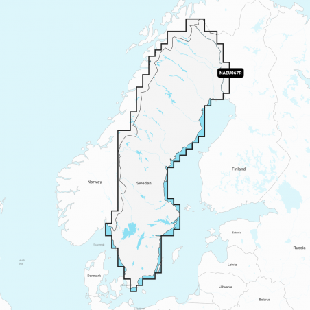 Carte Marine Navionics+ Regular - Suède, Lacs et Rivières NAEU067R