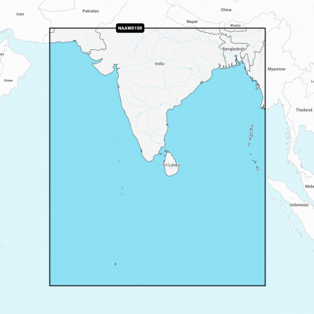 Carte Marine Navionics+ Platinum+ Regular - Sous-Continent Indien NPAW015R