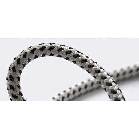 Ligne de mouillage double tresse polyester BAVARIA Blanc/Noir - GLEISTEIN