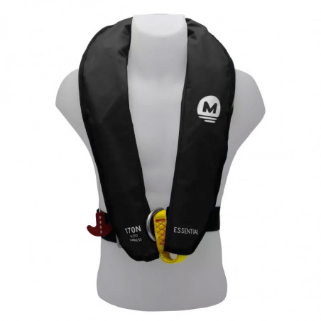 Gilet de sauvetage gonflable automatique 170N avec harnais ESSENTIAL Noir - ORANGEMARINE