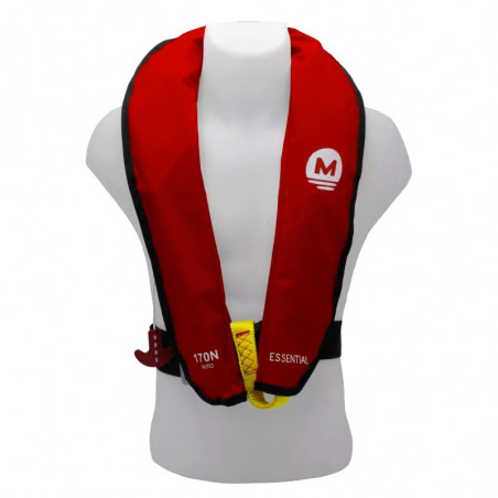 Gilet de sauvetage gonflable automatique 170N ESSENTIAL Rouge - ORANGEMARINE