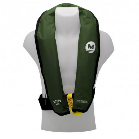 Gilet de sauvetage gonflable automatique Spécial pêche 170N Vert - ORANGEMARINE