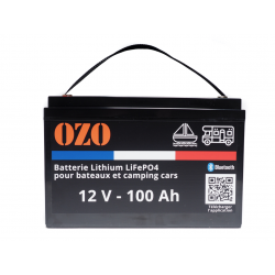 Batterie Lithium LiFePO4 OZO 12V 100Ah