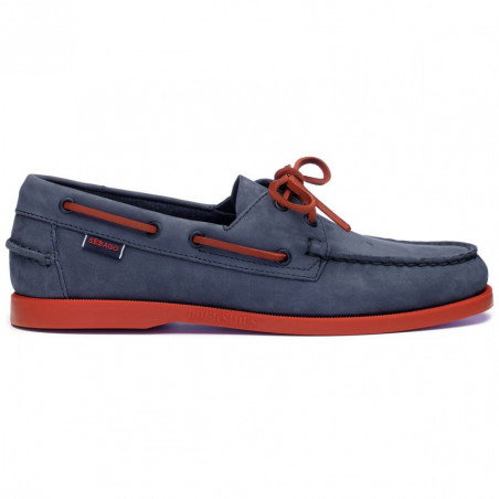 Chaussure Bateau PORTLAND Nubuck bleu marine - SEBAGO