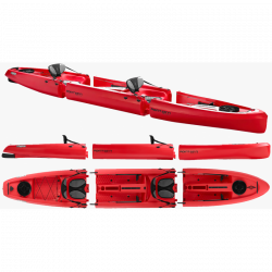 Kayak modulable Point 65 Mojito Tandem rouge
