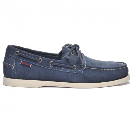 Chaussure bateau Portland Flesh out cuir suède bleu navy SEBAGO