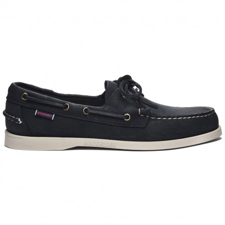 Chaussure bateau Homme DOCKSIDES Portland Crazy Bleu Marine - Semelle Blanche SEBAGO