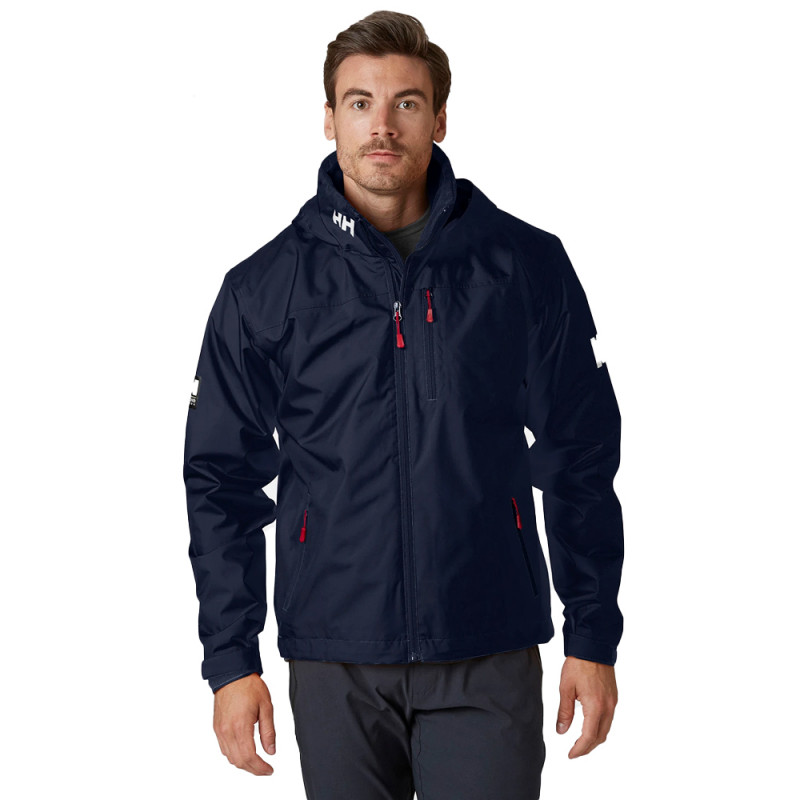 Veste de pont CREW doublée polaire HOODED Navy - HELLY HANSEN