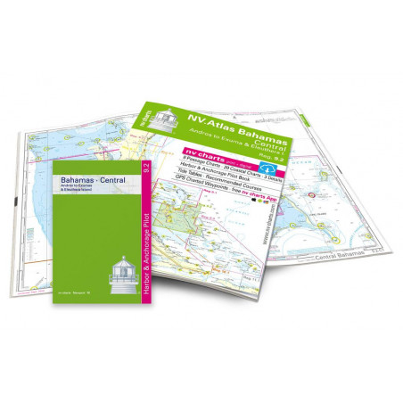 Carte NV CHARTS Bahamas Central  - 9.2 - Andros to Exuma & Eleuthera Islands