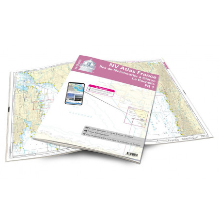 Carte de navigation NV CHARTS Atlas France - FR 7 - Îles de Noirmoutier á Oléron - La Rochelle