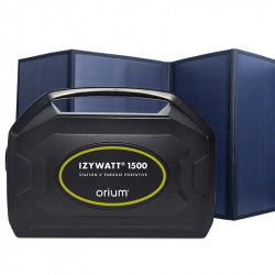 Station d'énergie portative IZYWATT 1500 + Panneau solaire pliant 120W - ORIUM