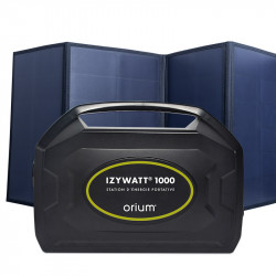 Station d'énergie portative IZYWATT 1000 + Panneau solaire pliant 120W - ORIUM