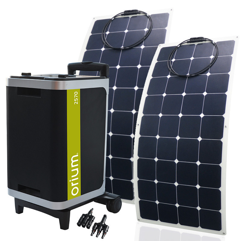Station électrique et générateur solaire, 2 panneaux solaires de