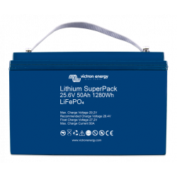 Batterie marine 12V lithium SuperPack - VICTRON 50Ah (25,6V)